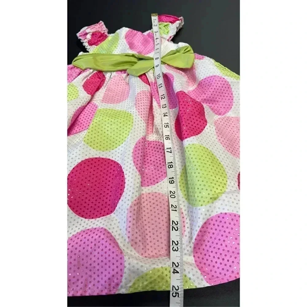 Vintage Blueberi Boulevard Little Girls 4T Polka Dot Tutu Easter Dress Wrap‎ Tie